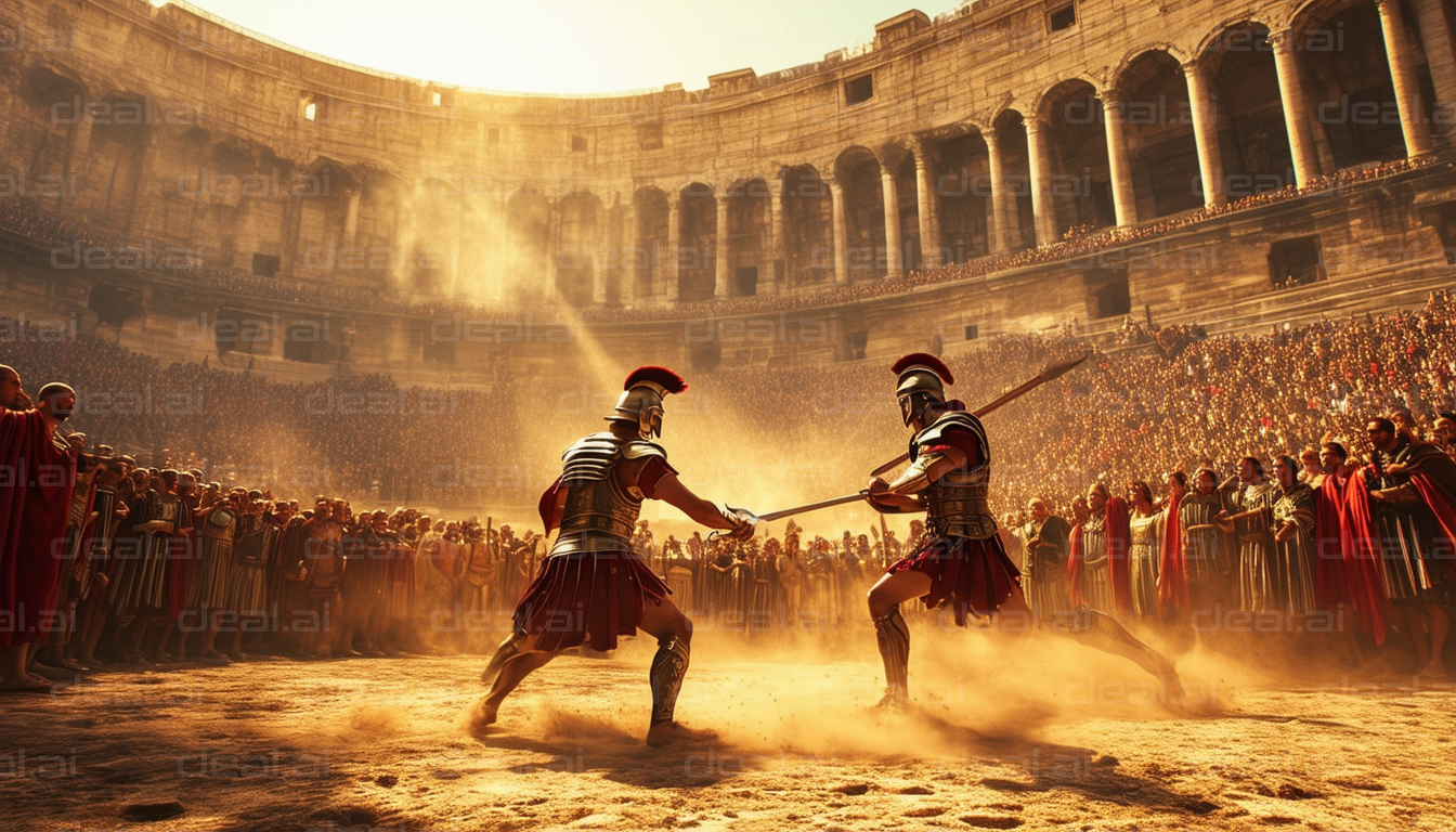 Epic Gladiator Duel in the Colosseum