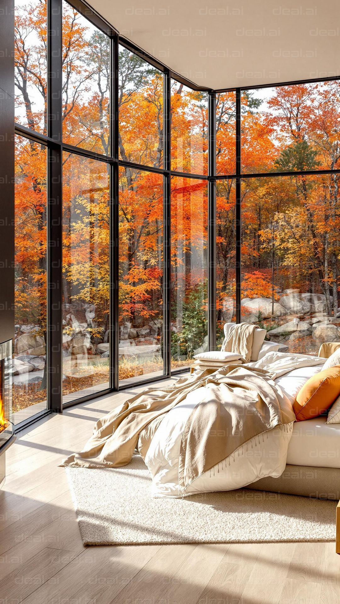 Cozy Autumn Bedroom View
