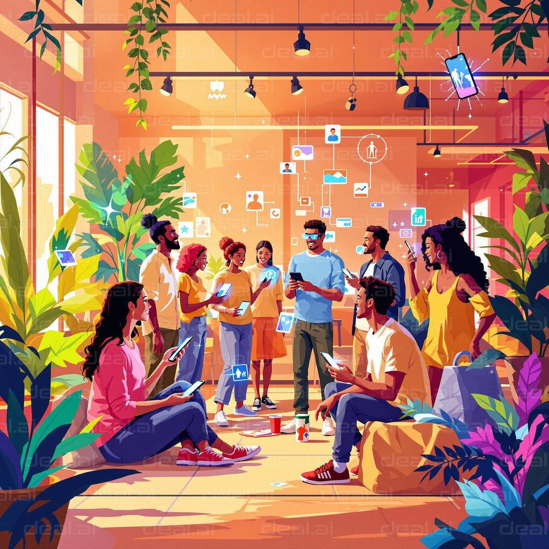 Social Media Gathering in Vibrant Space