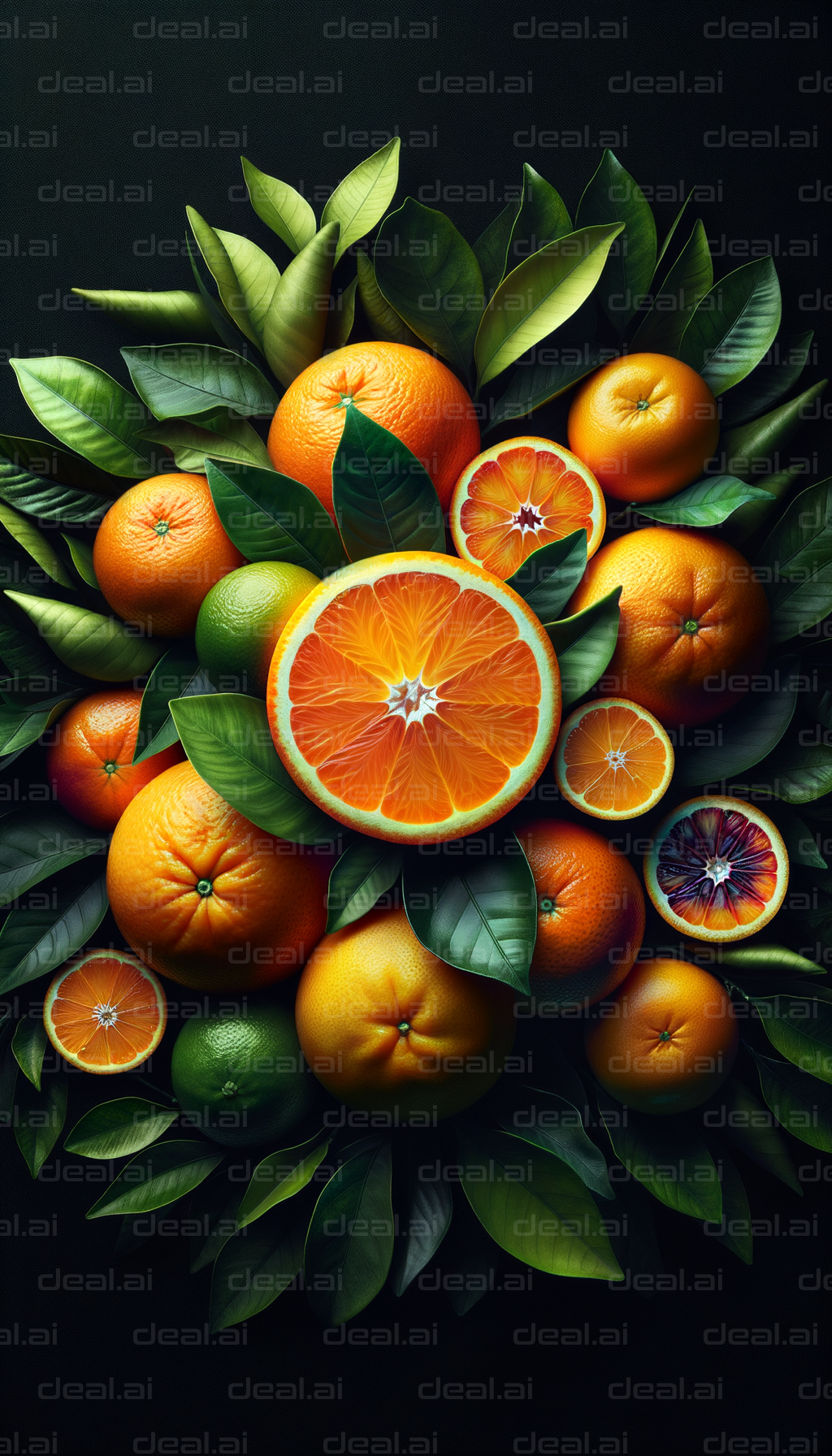 "Colorful Citrus Fruit Arrangement"