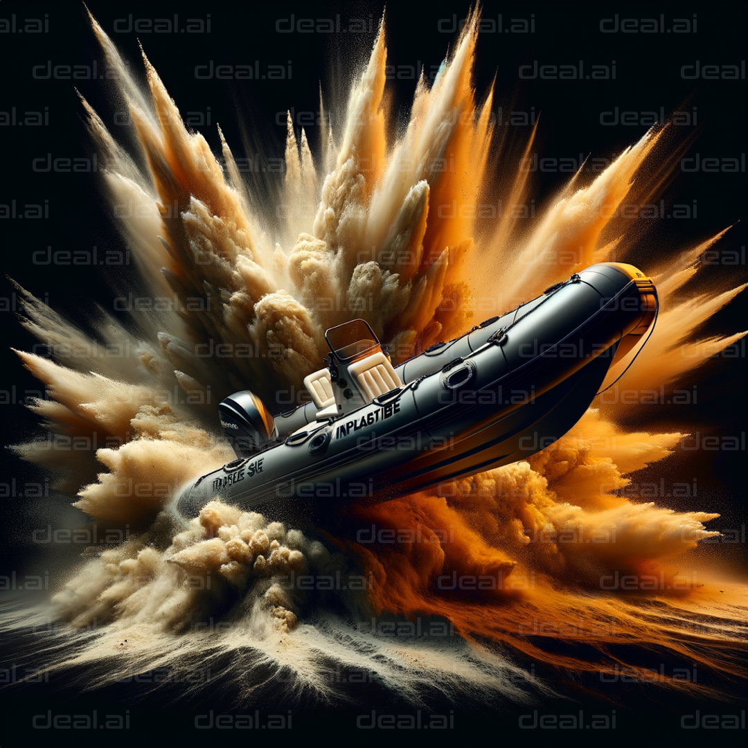 "Speedboat Escapes Explosive Danger"