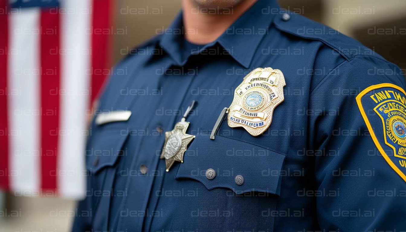 Police Officer Standing Proudly