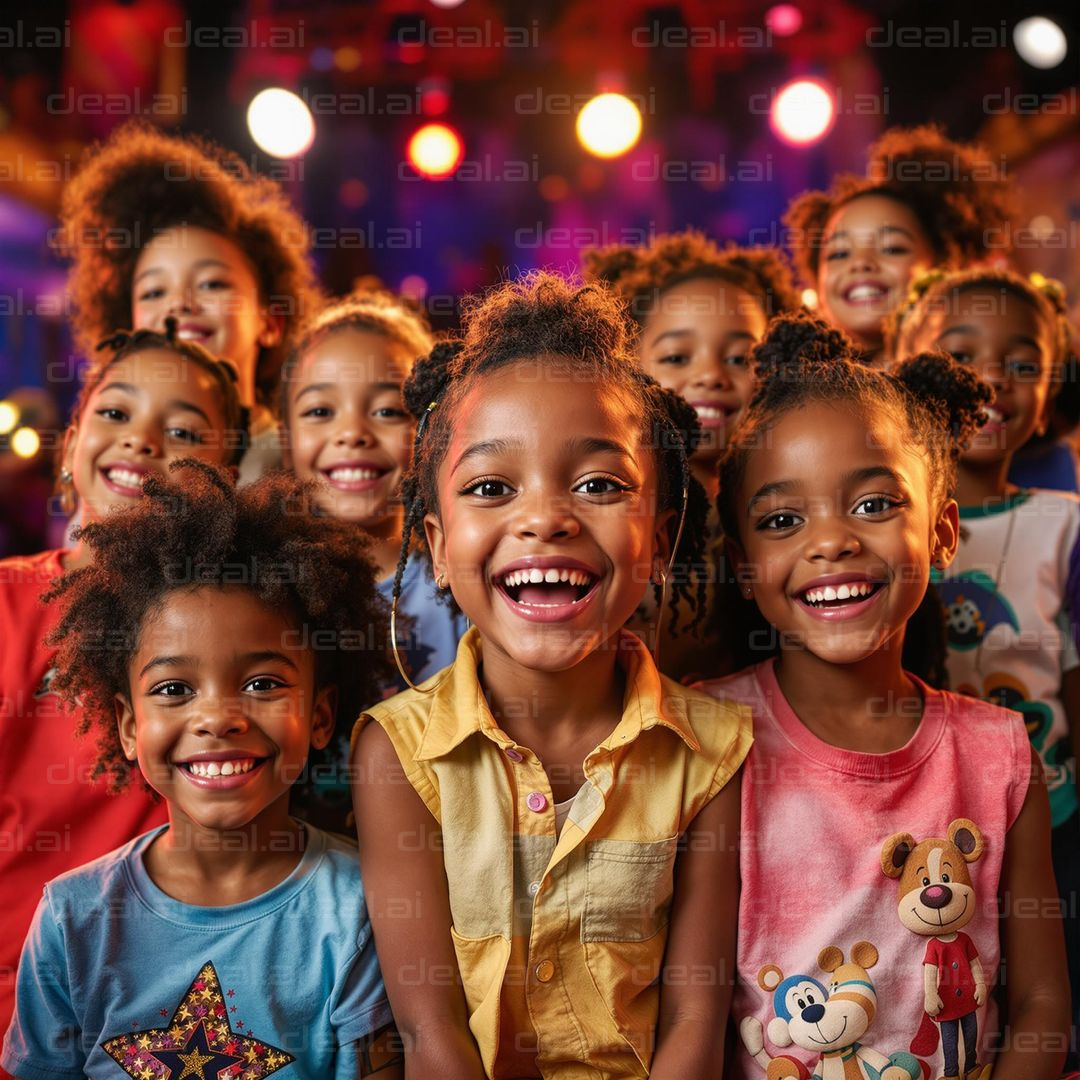 "Joyful Kids at a Party"
