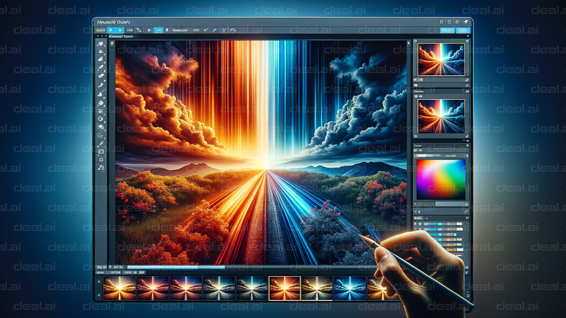 "Digital Art Creation on Graphics Tablet"