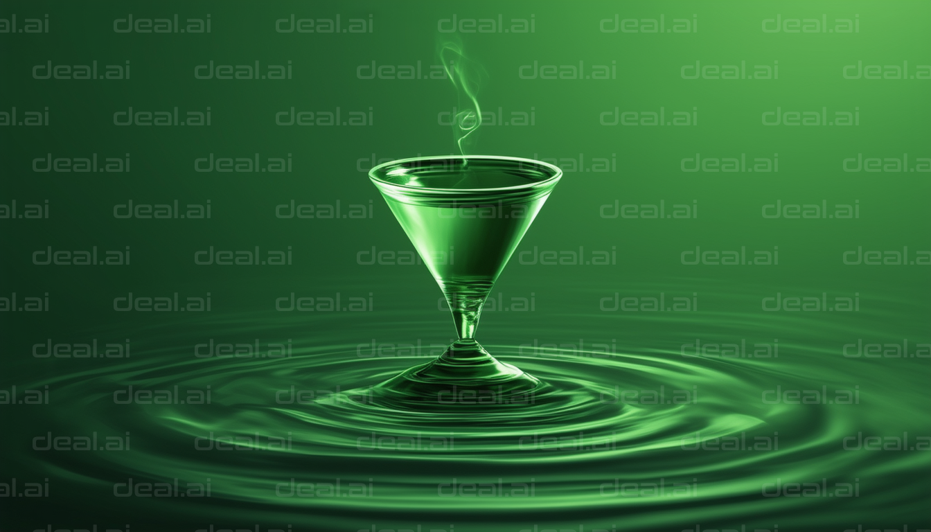 "Green Cocktail with Smoking Effect"