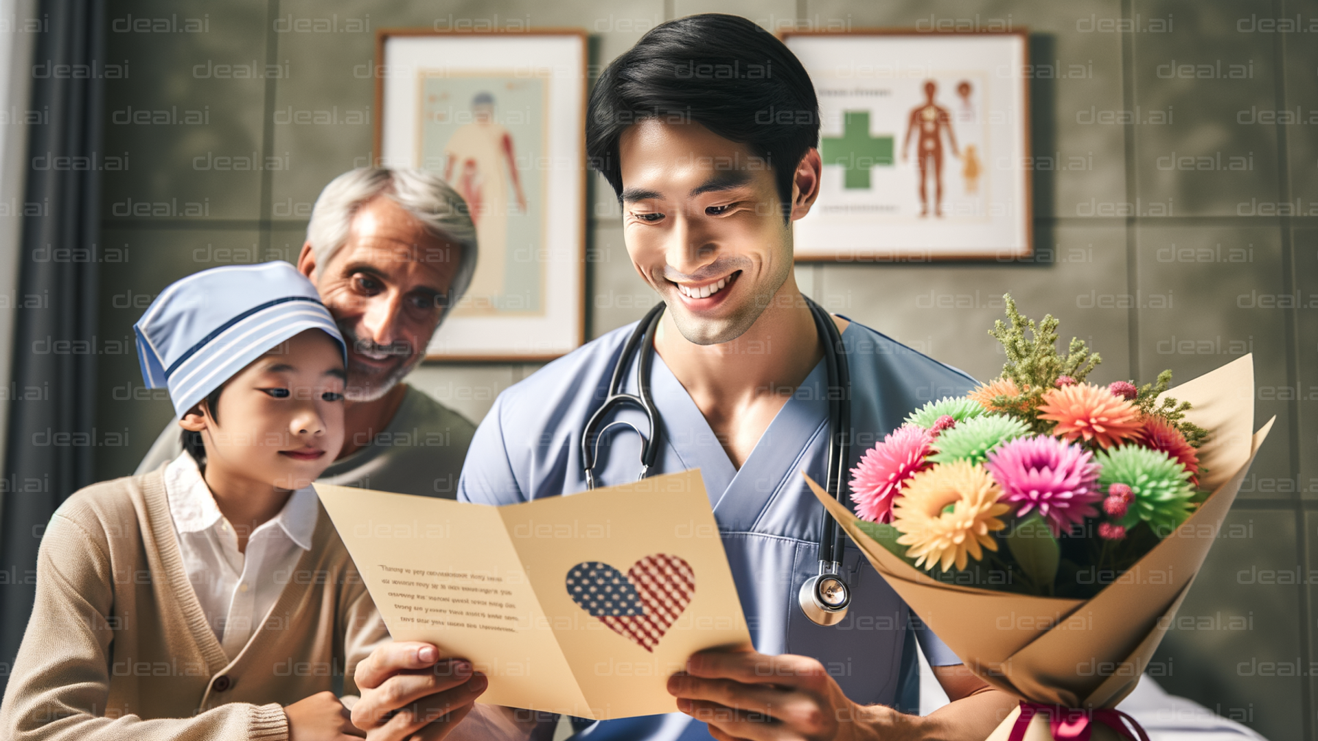 "Heartfelt Gratitude in Hospital Room"