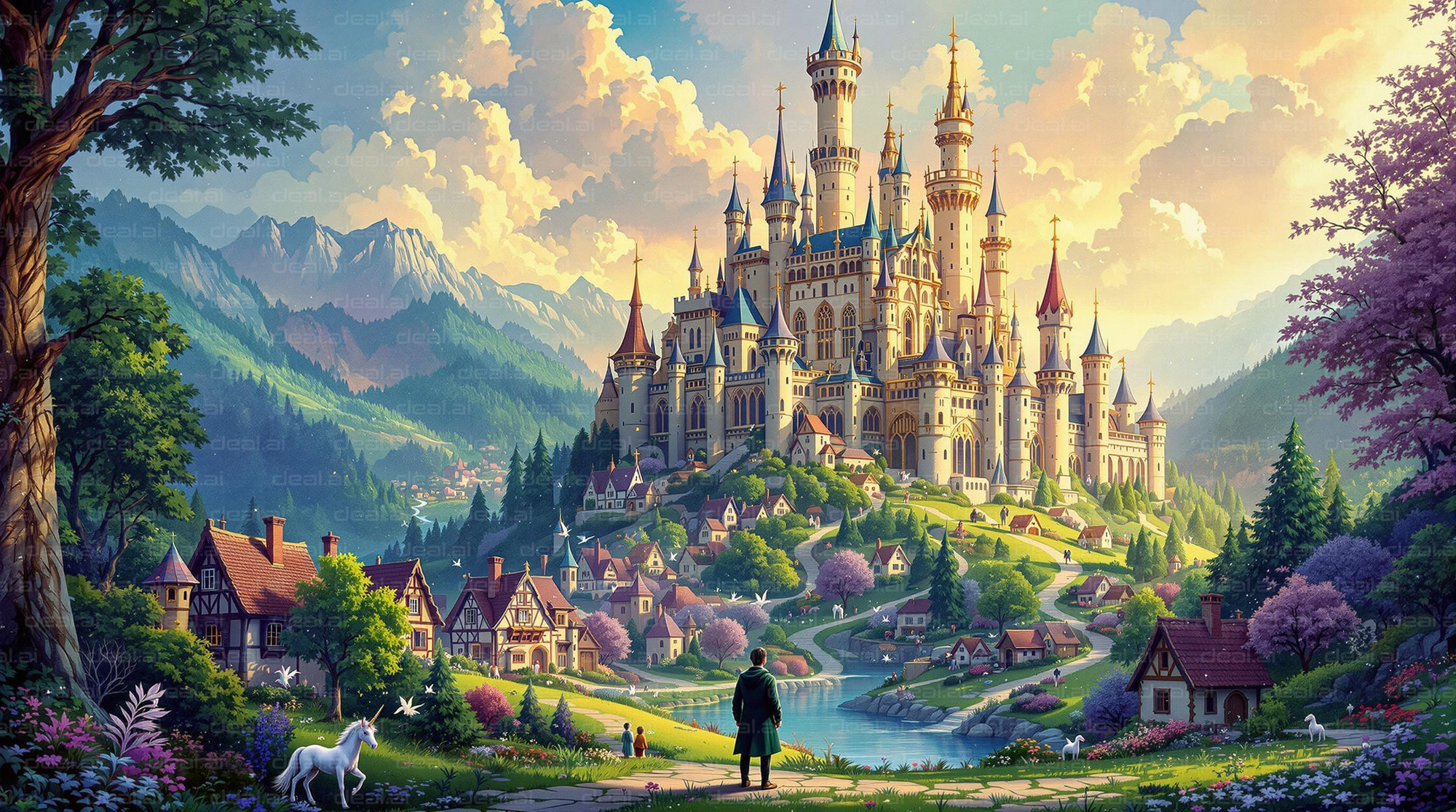 Fairytale Castle Fantasy Scene
