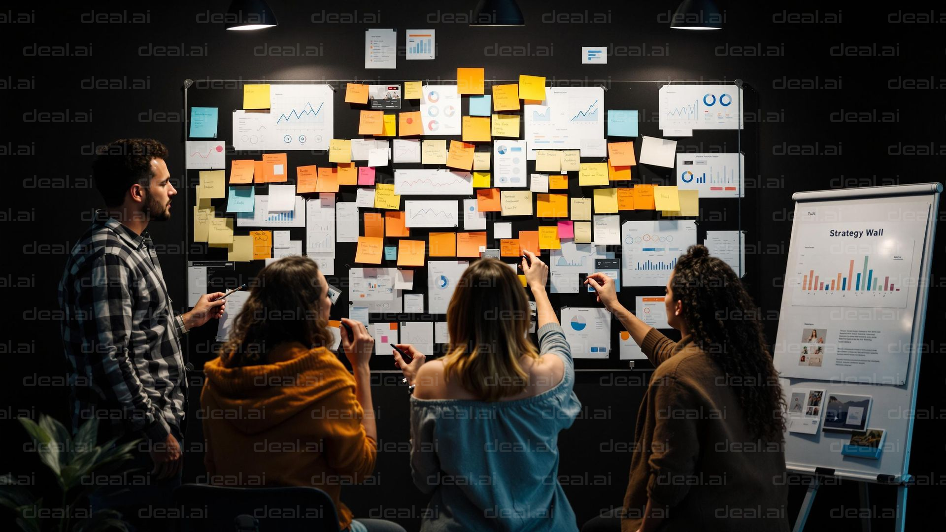Team Collaboration on Strategy Wall