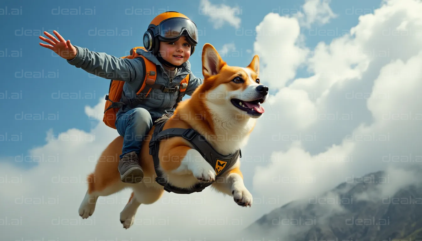 Flying Adventure with Corgi Pilot