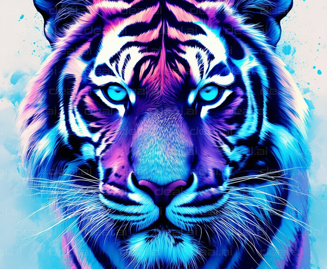 Neon Tiger Art: Vibrant and Fierce