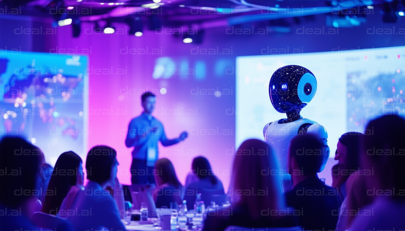 AI Robot Attends High-Tech Conference
