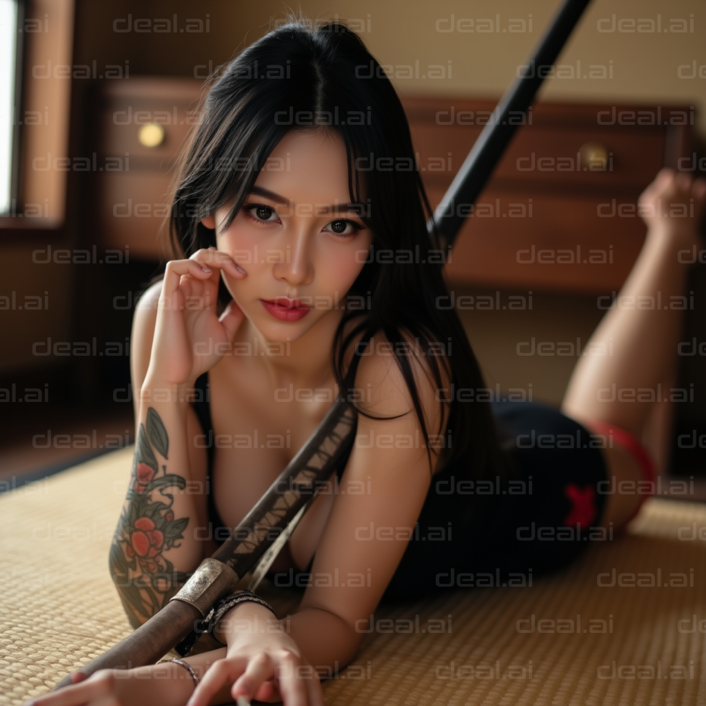 Tattooed Samurai Elegance