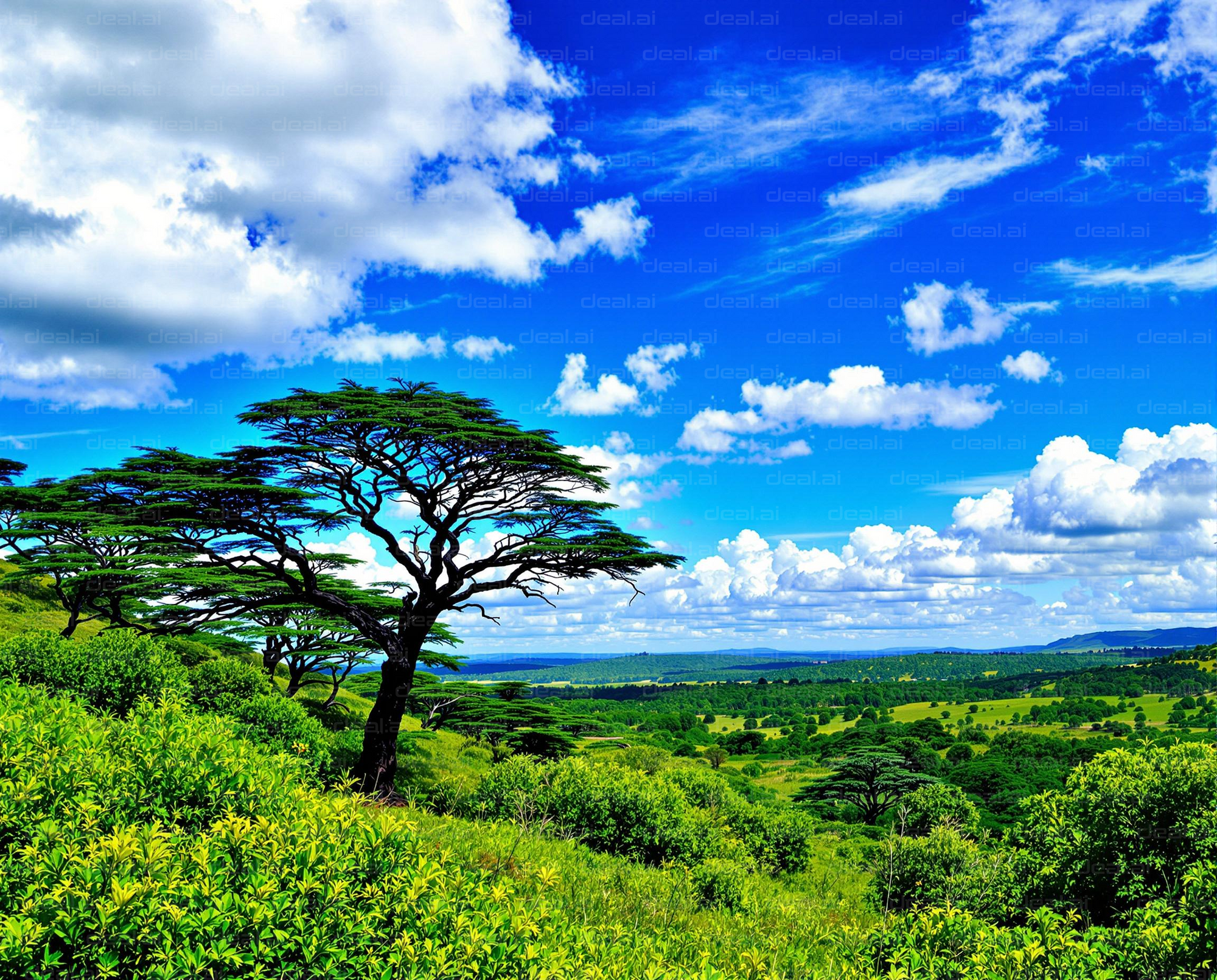 African Savannah Panorama