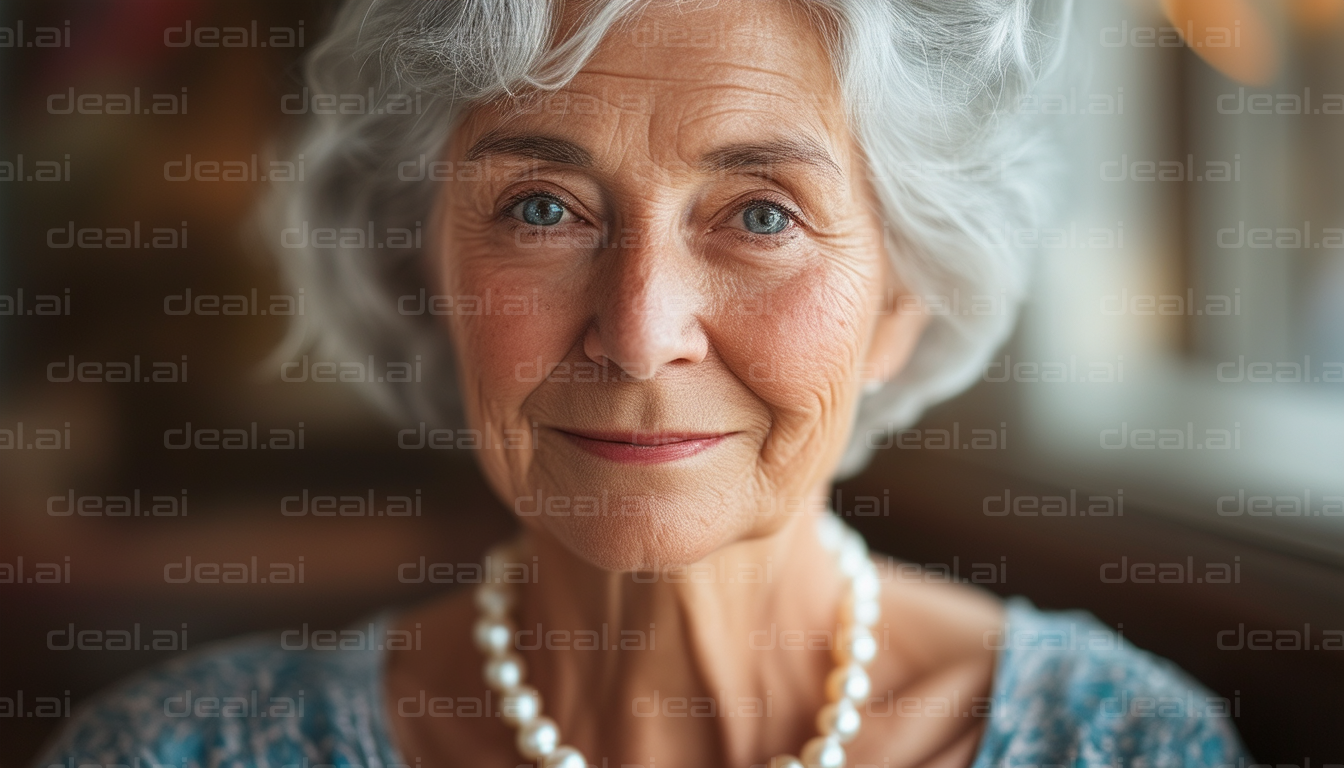 Elderly Woman Smiling Warmly