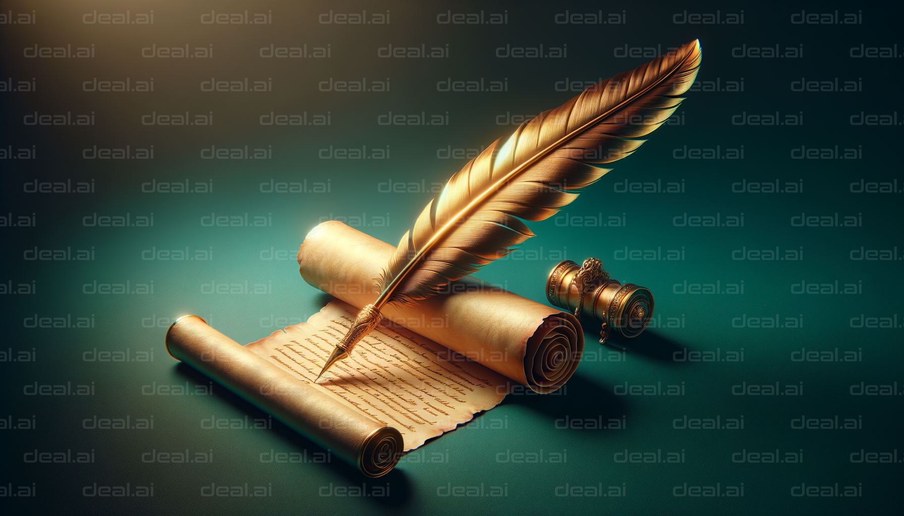 Golden Quill and Ancient Scrolls