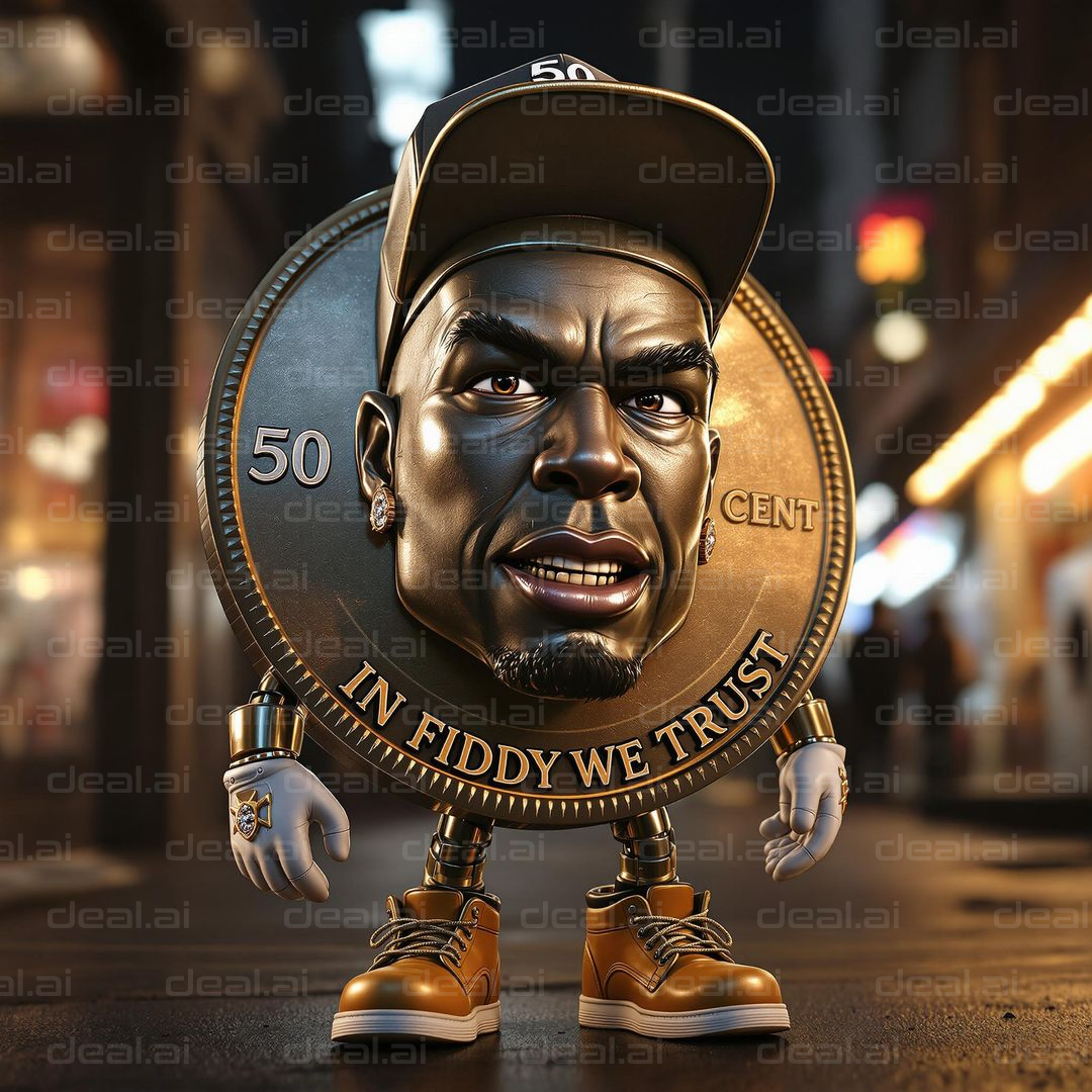 Coin Character Street Art