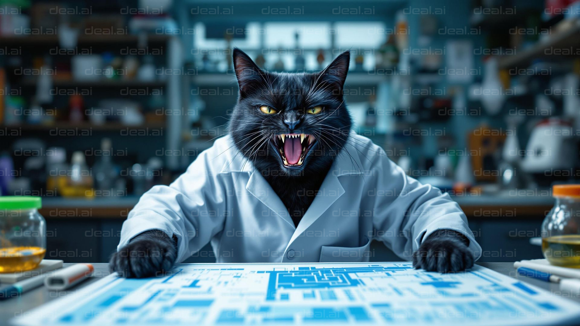 "Feline Scientist Unleashed"