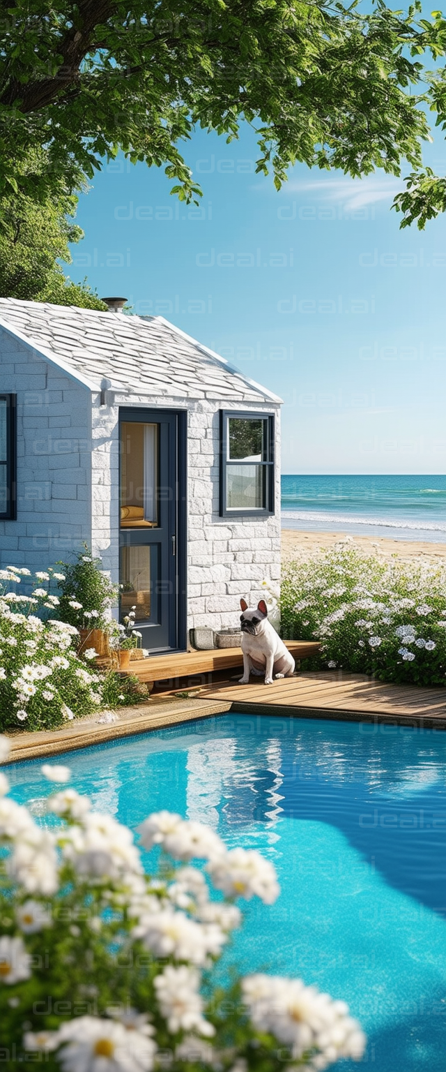 Cozy Beach Cottage with Cute Dog