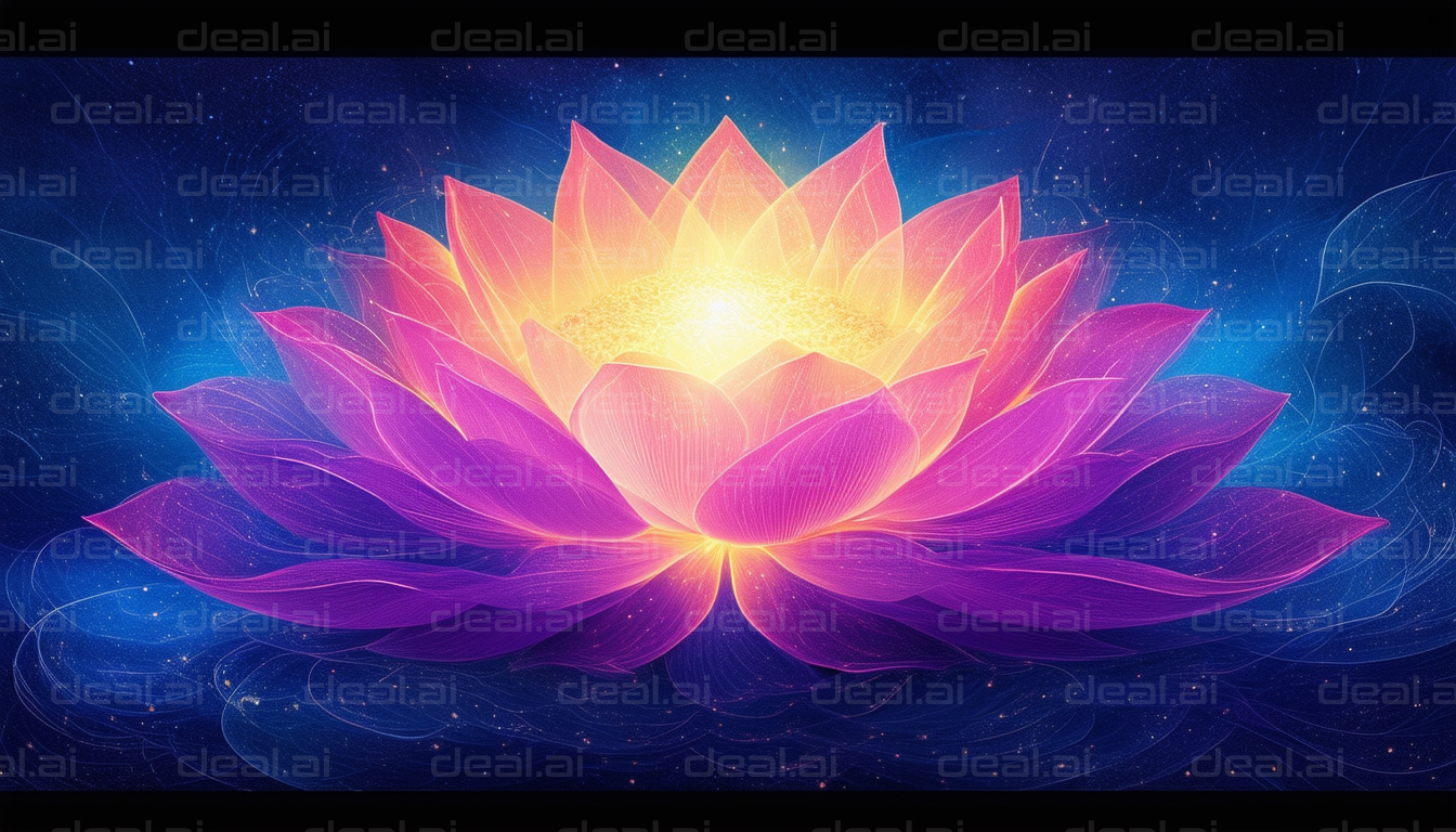 "Radiant Lotus in Cosmic Bloom"