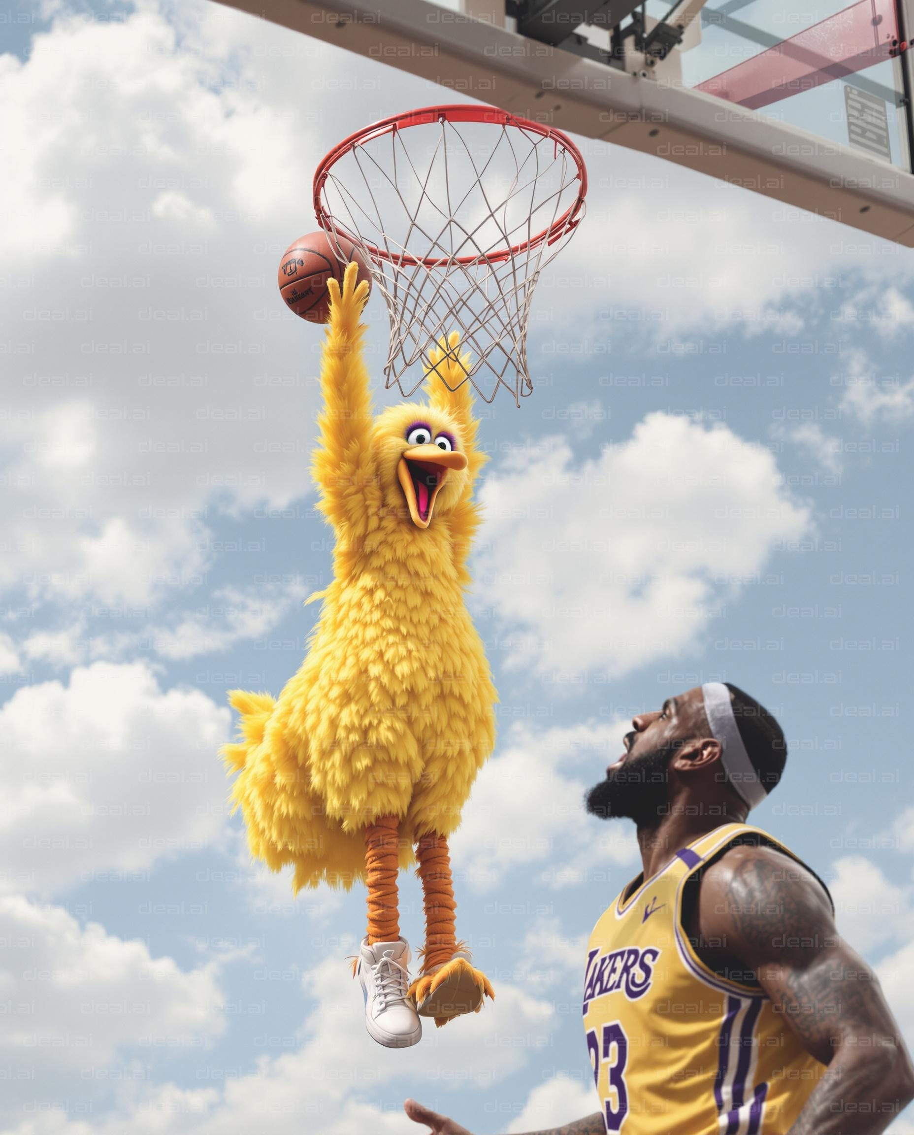 Big Bird's Basketball Dunk Moment
