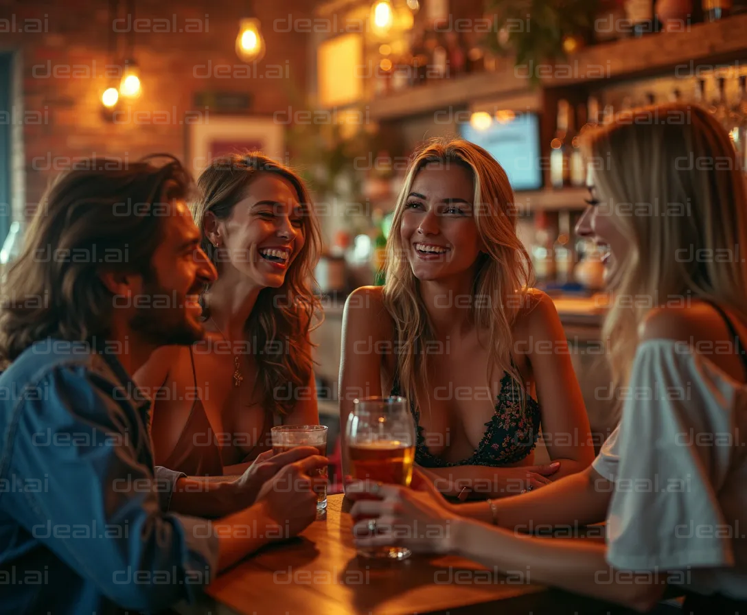Friends Enjoying a Night Out