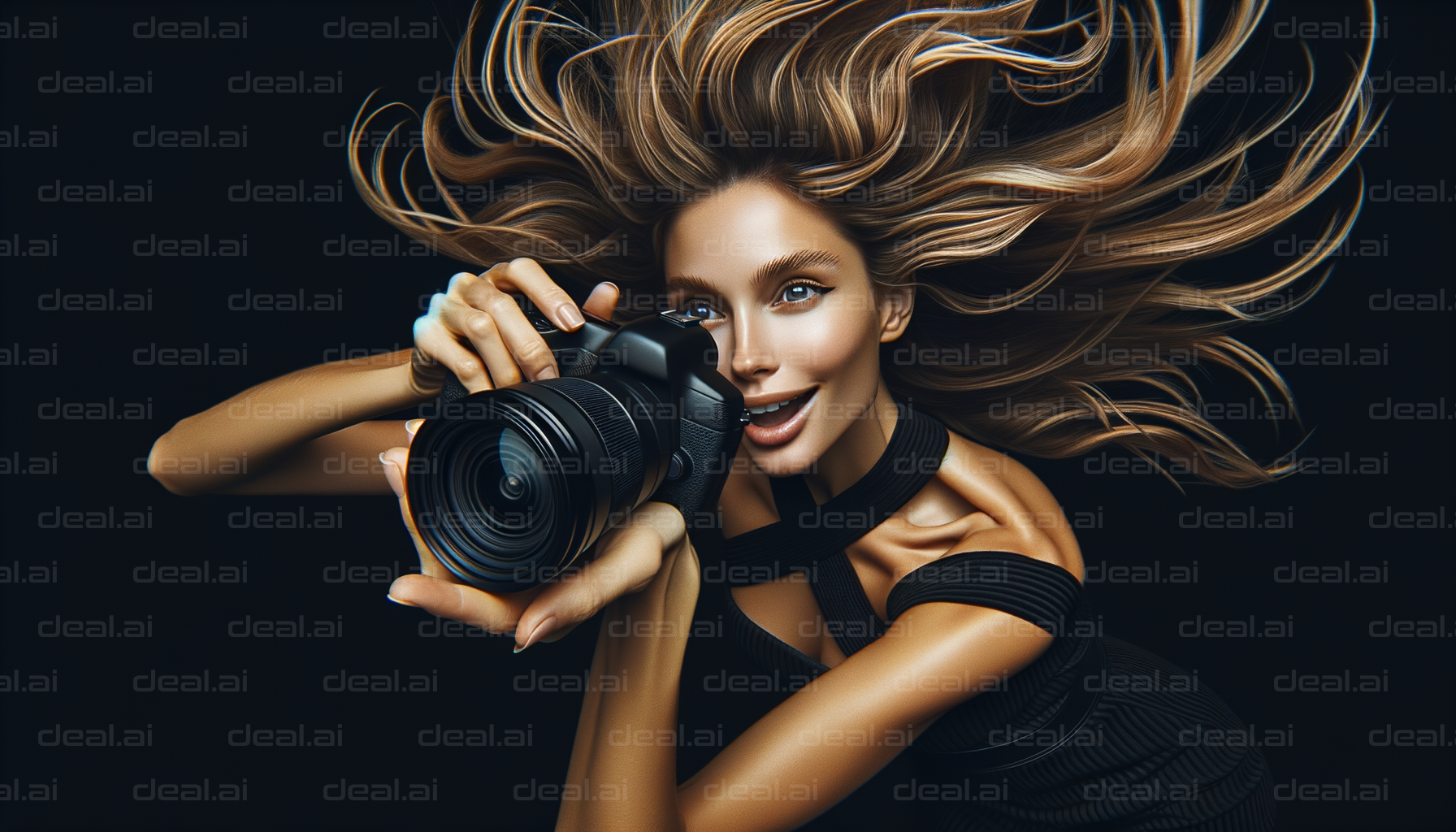 "Dynamic Photographer in Action"