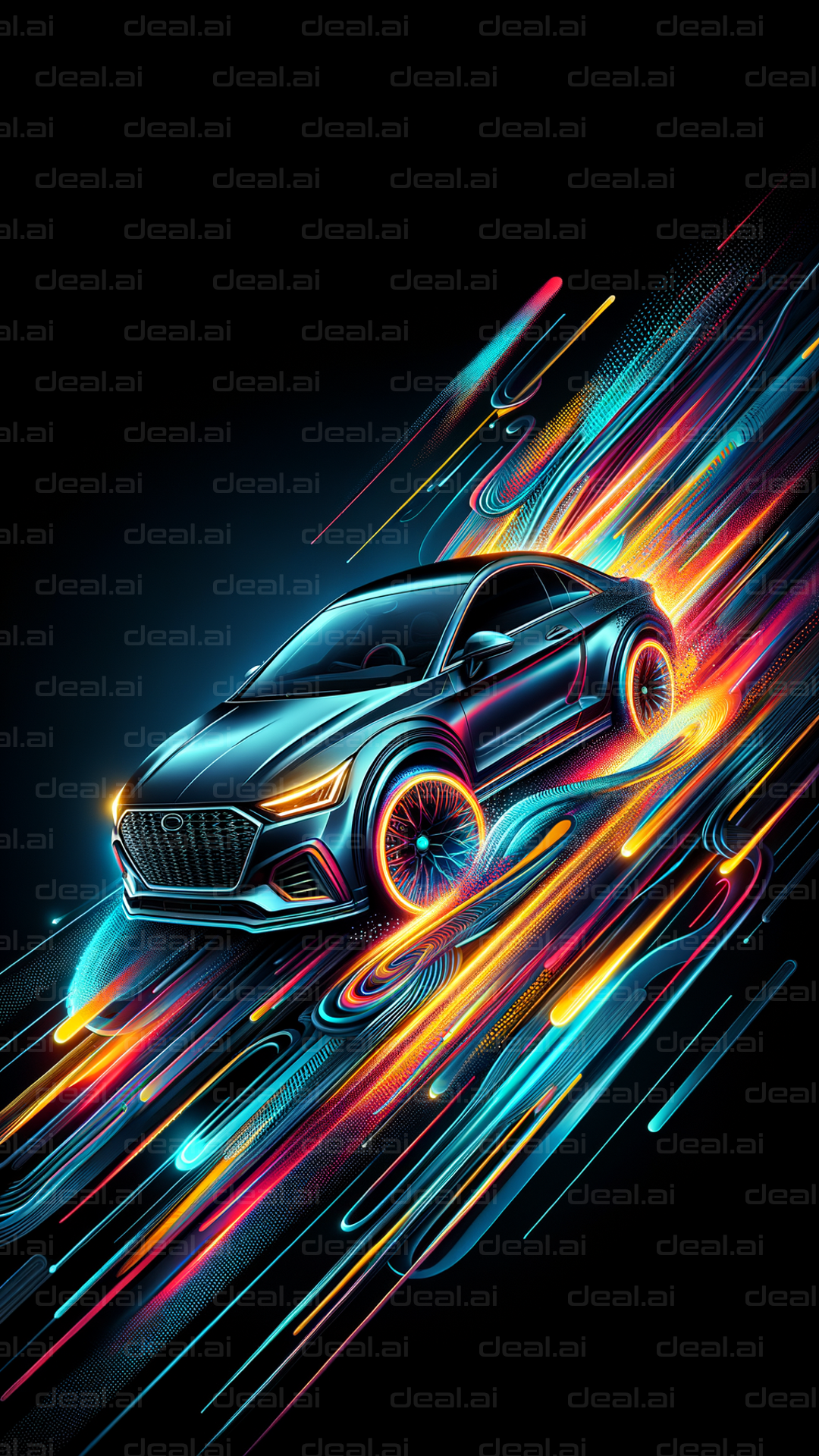 "Neon Speed: Futuristic Sports Car Design"