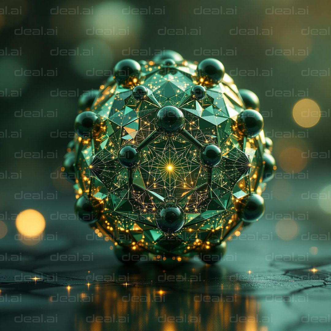 Geometric Crystal Sphere Illuminated