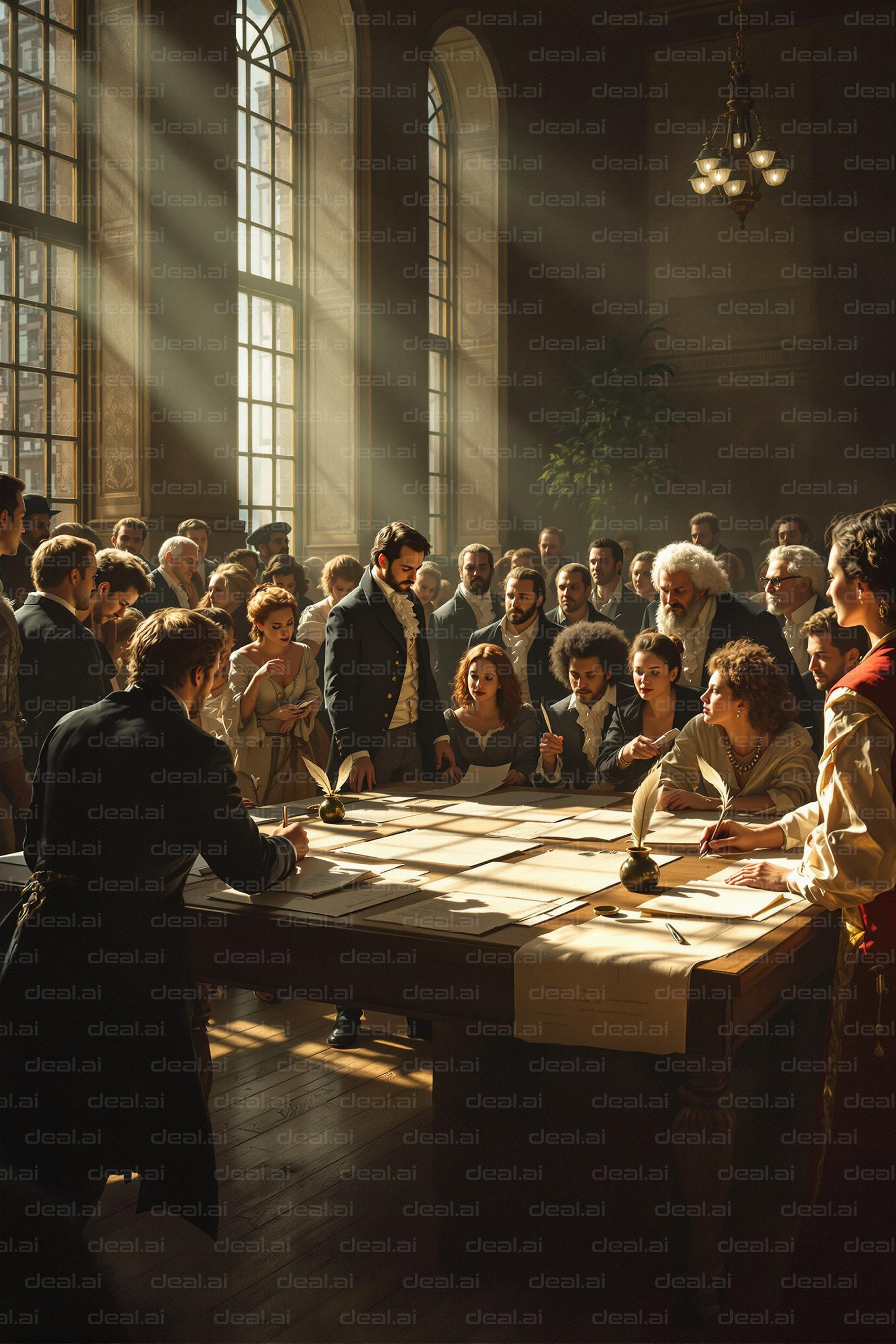 Historic Gathering for Signing Ceremony