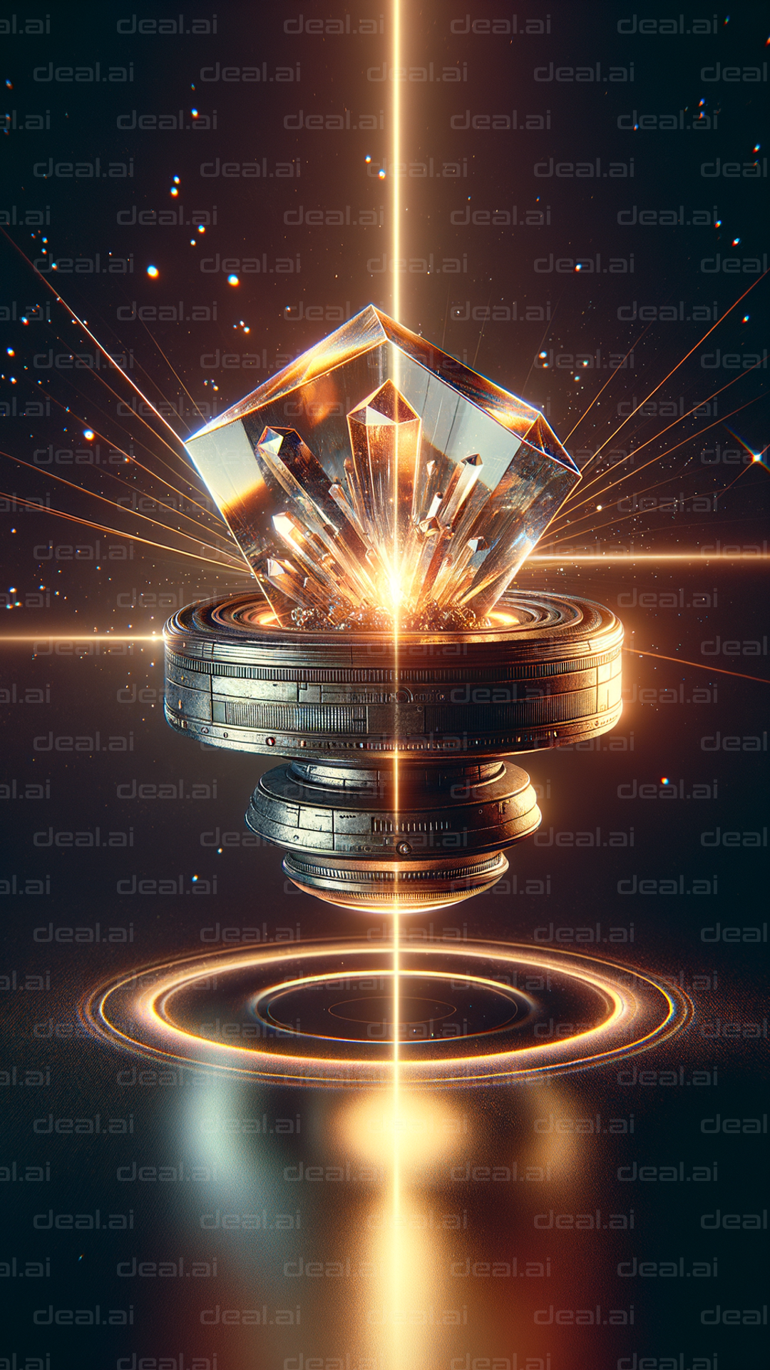 Futuristic Crystal Energy Core