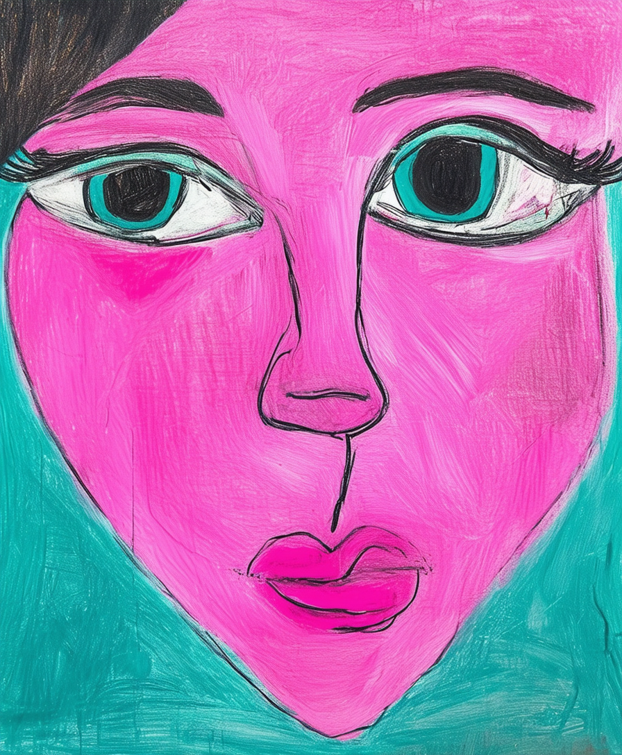 "Colorful Abstract Portrait Art"