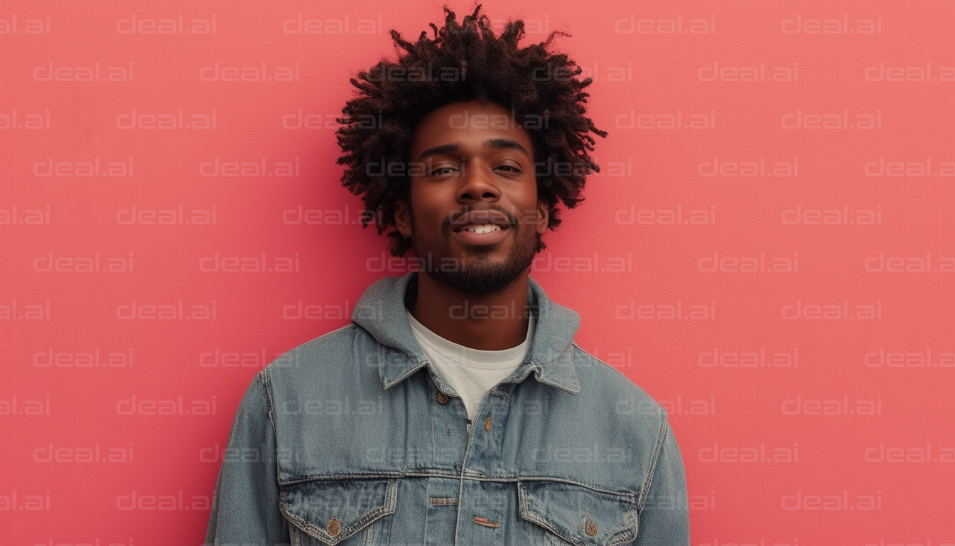 Smiling in Front of a Pink Background