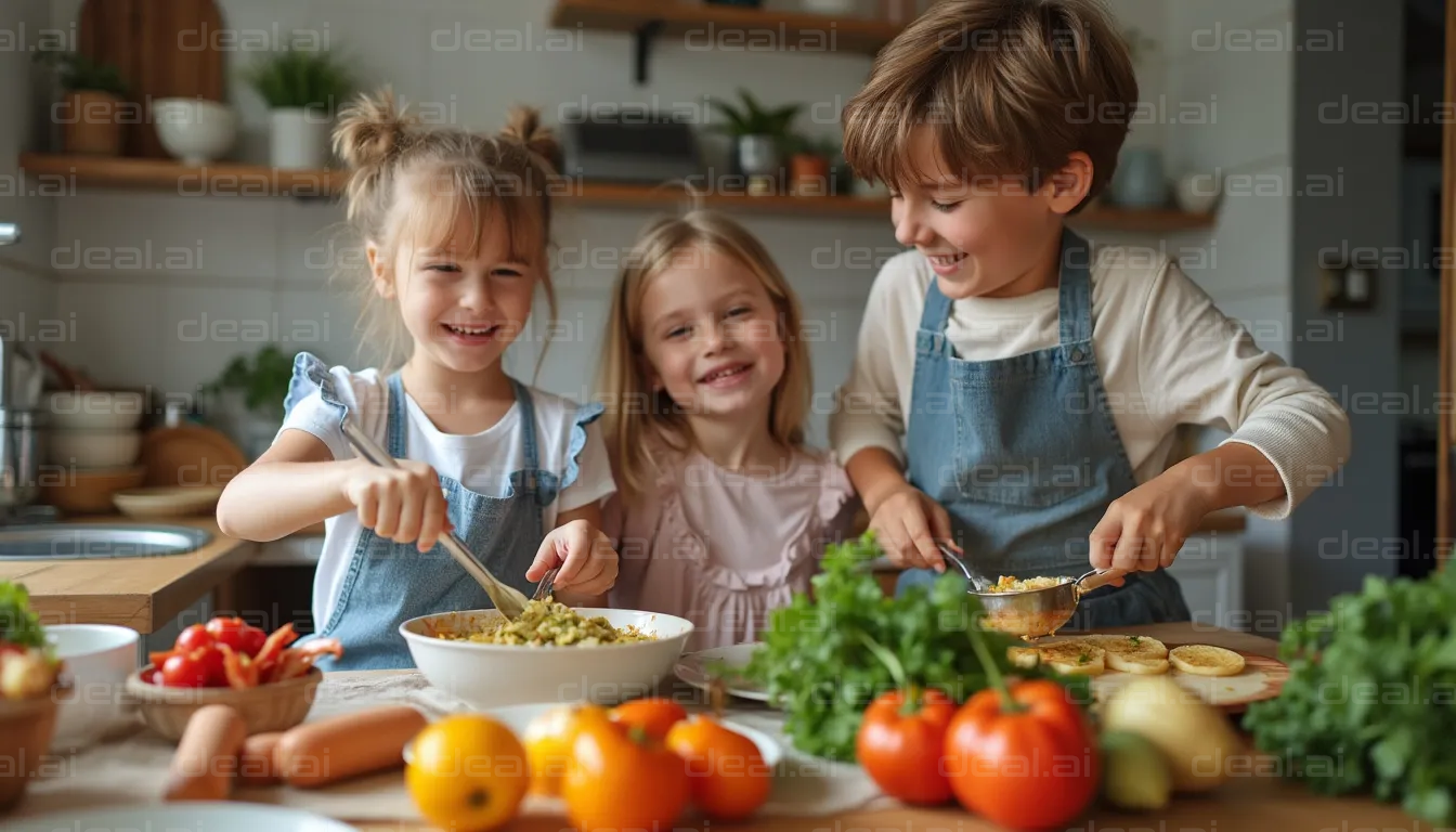 Kids Enjoy Cooking Together