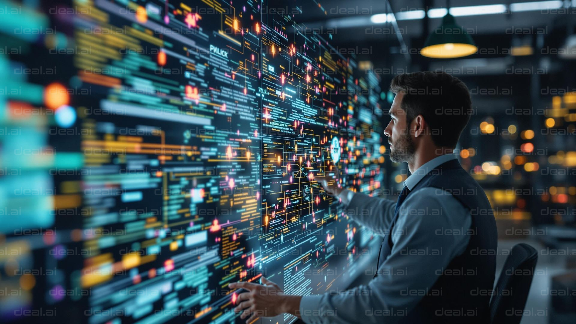 Interactive Data Visualization Wall