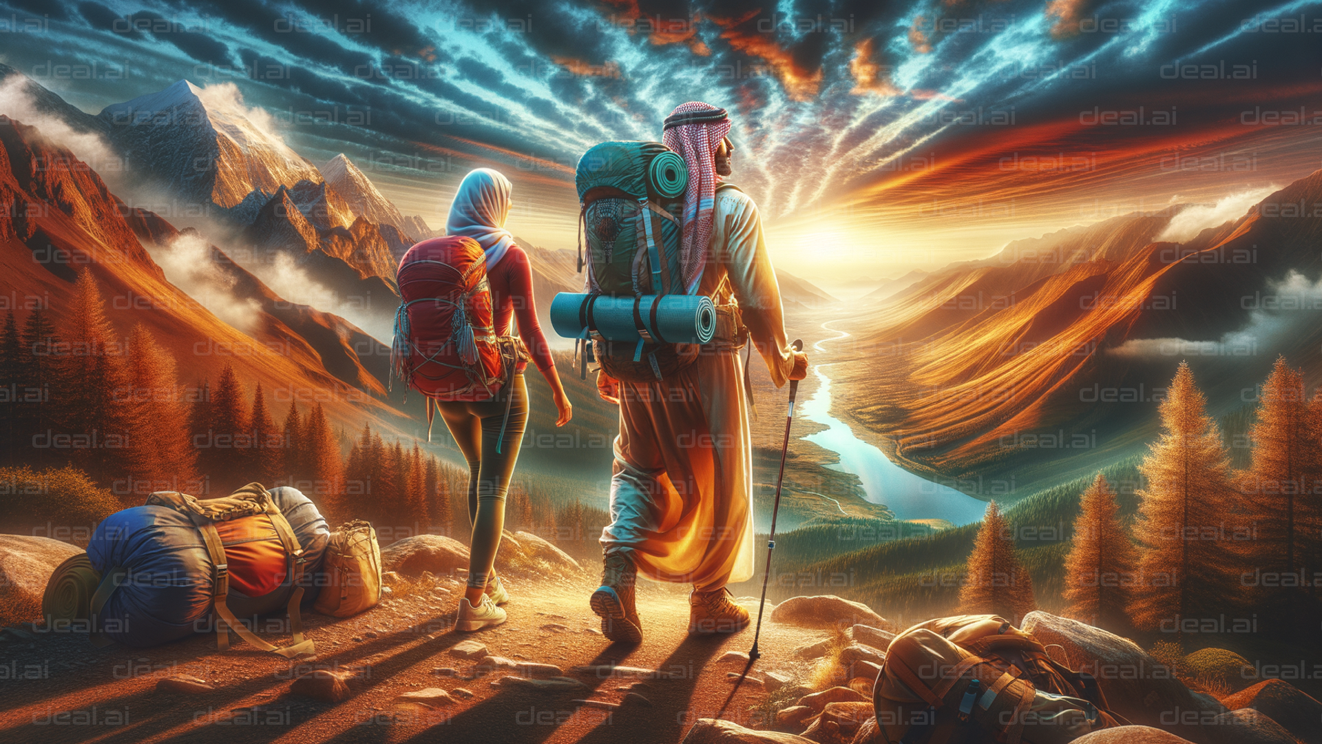 Epic Mountain Adventure Sunset