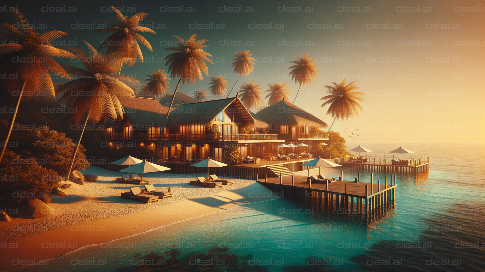 Tropical Beachside Sunset Retreat
