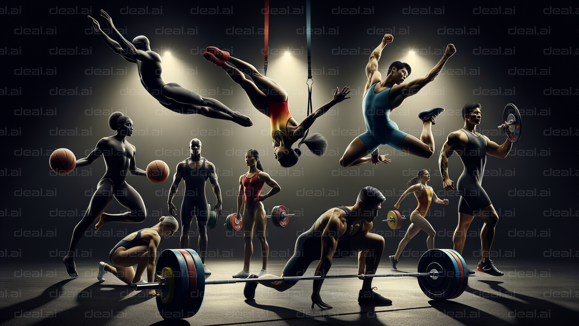 "Dynamic Athletes in Action"