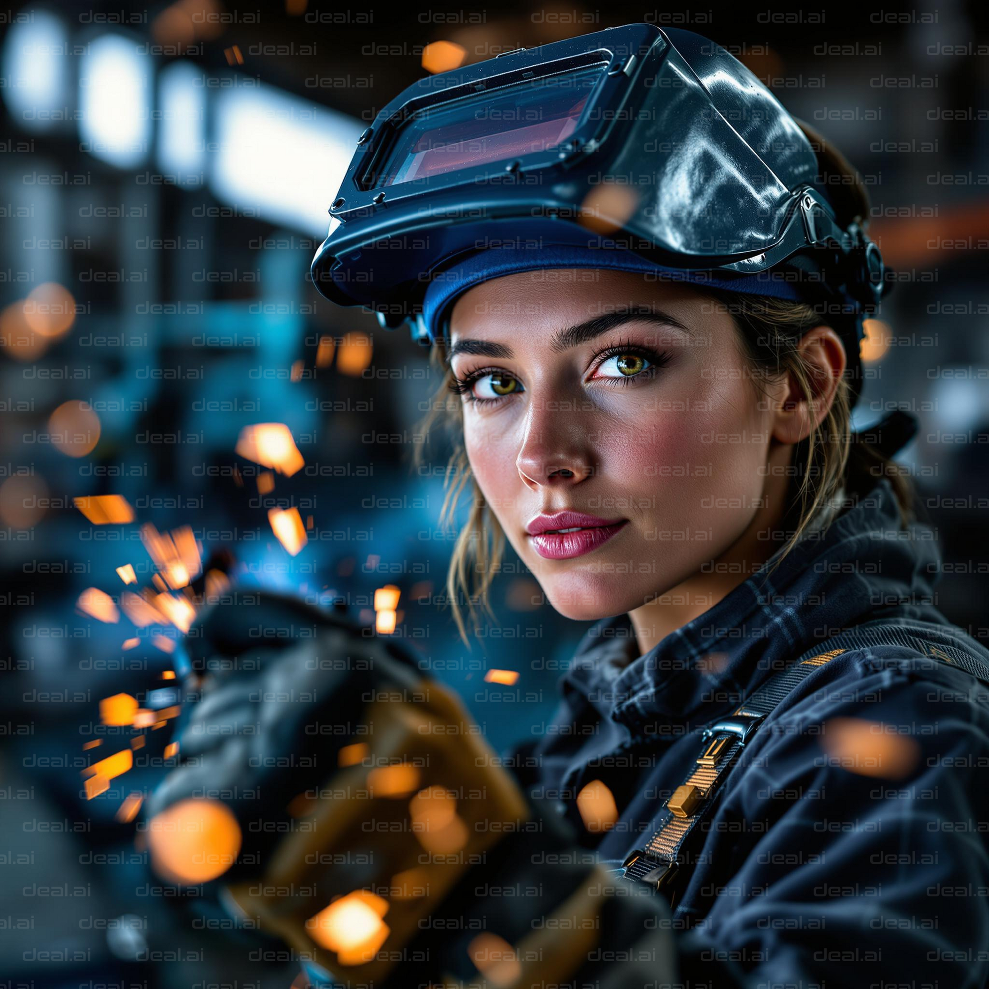 Focused Welder Sparks Creativity