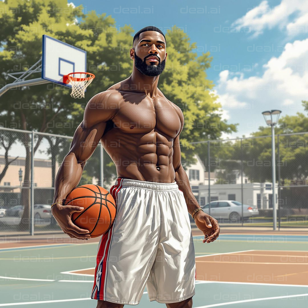 Basketball Player in Action