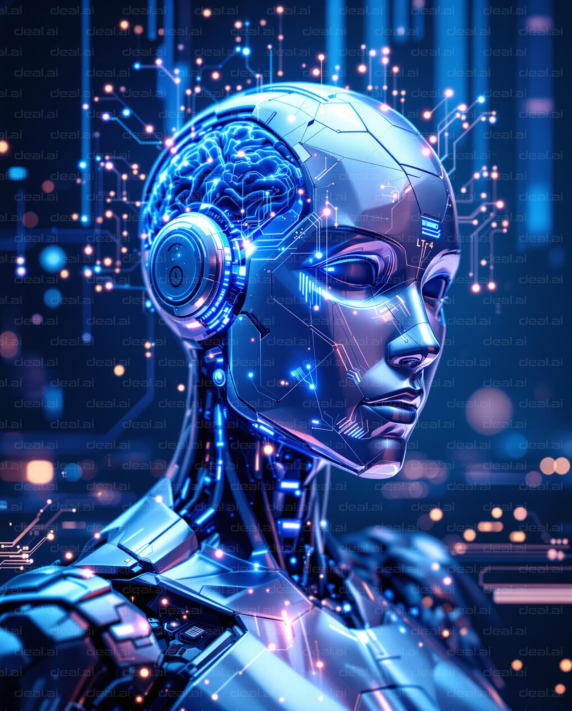 Futuristic AI Cyborg Profile