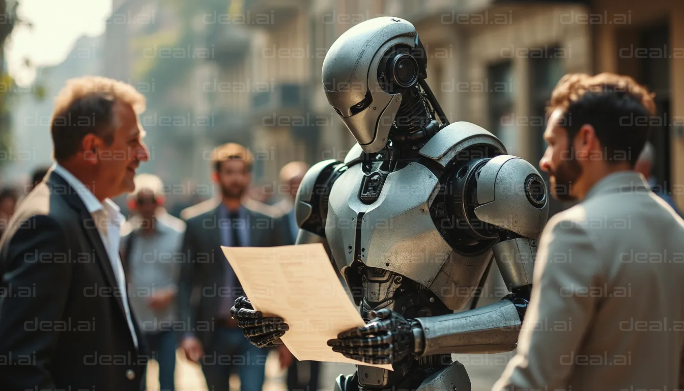 Robot Reading Paper with People Watching