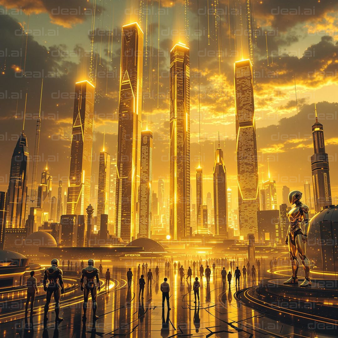 Futuristic Cityscape at Dusk
