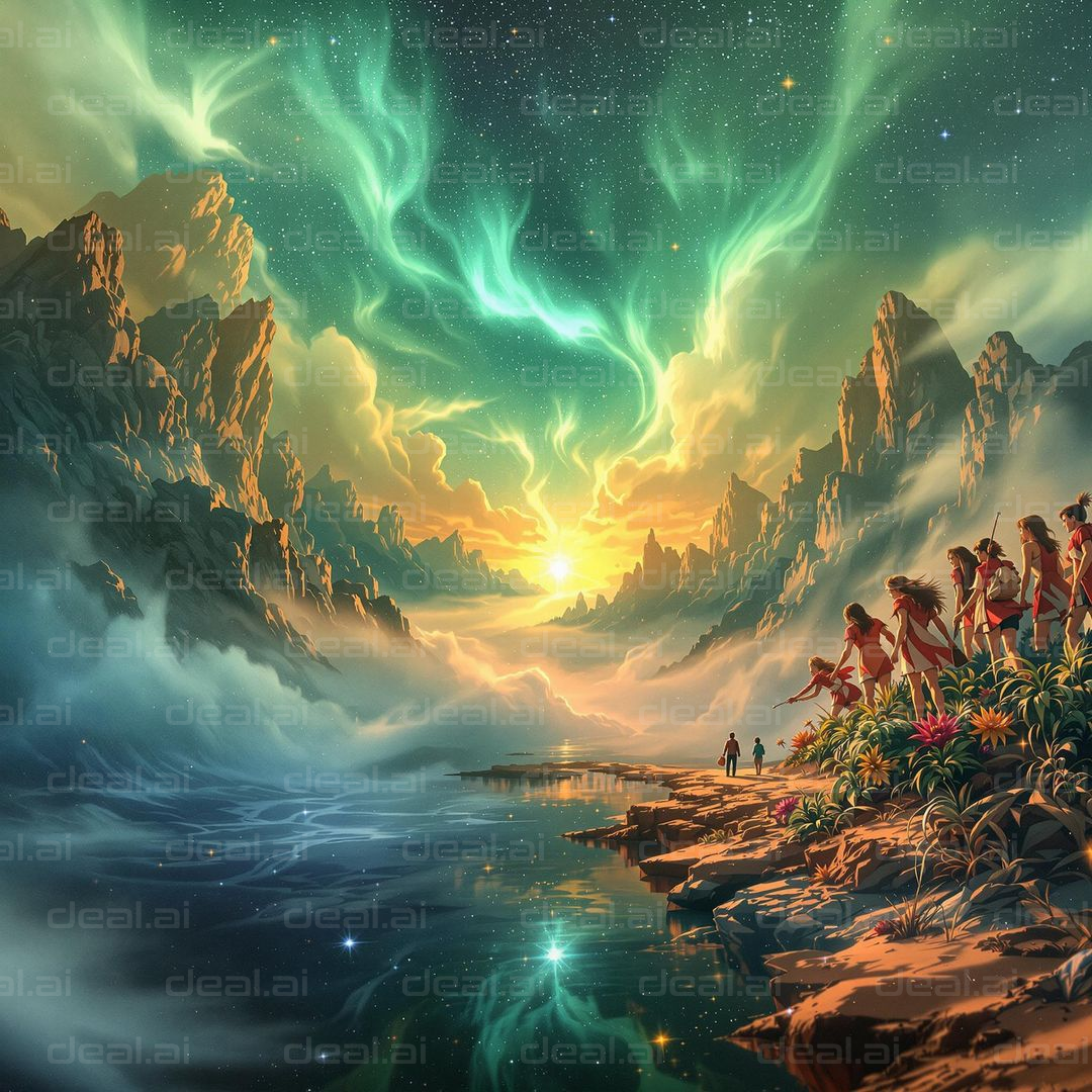 Aurora Over Mountain Valley