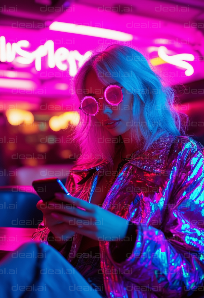 Neon-Lit Fashion in Retro Shades