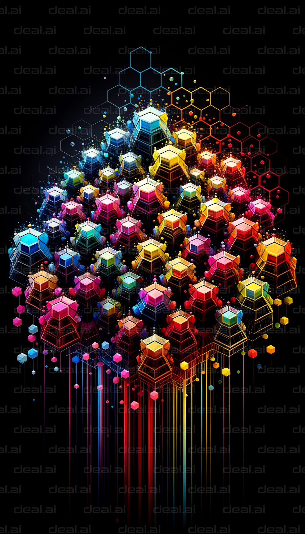 "Vibrant Geometric Matrix"