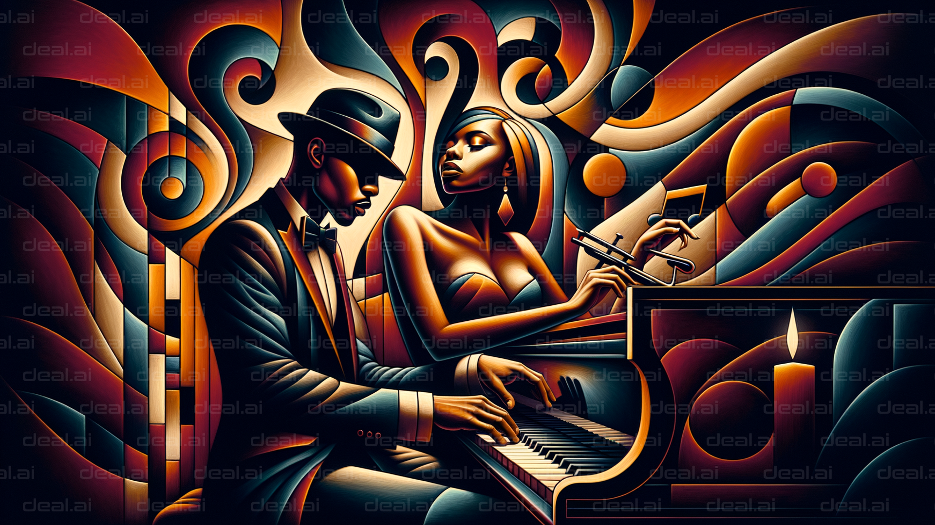Jazz Duet in Vibrant Harmony