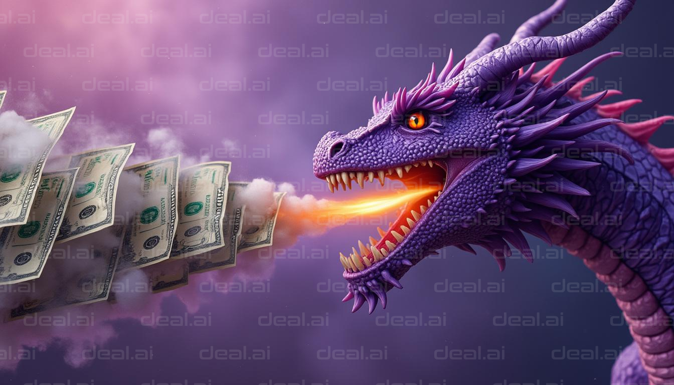 "Dragon Breathing Fire and Dollar Bills"