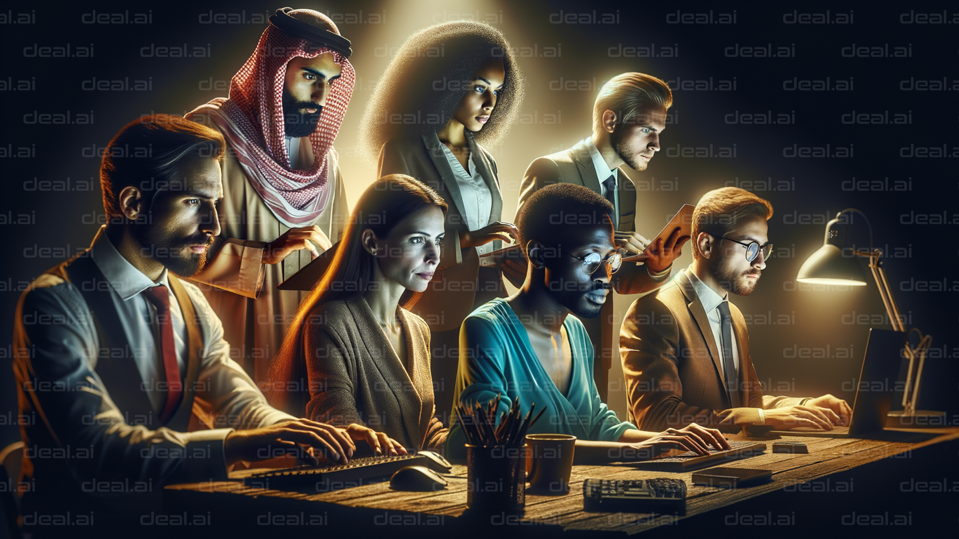 "Diverse Team Collaborates on Project"