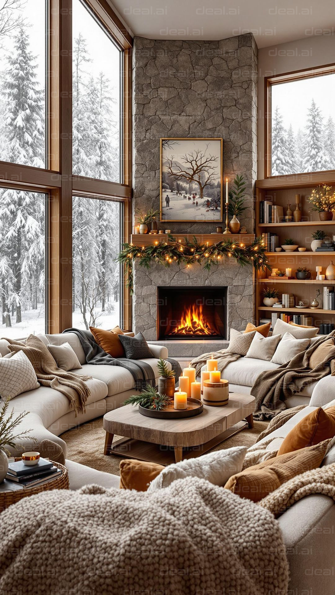 Cozy Winter Cabin Interior