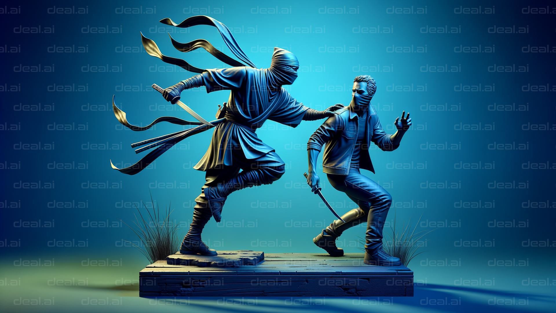 Ninja Pursuit Statue: Captured in Motion